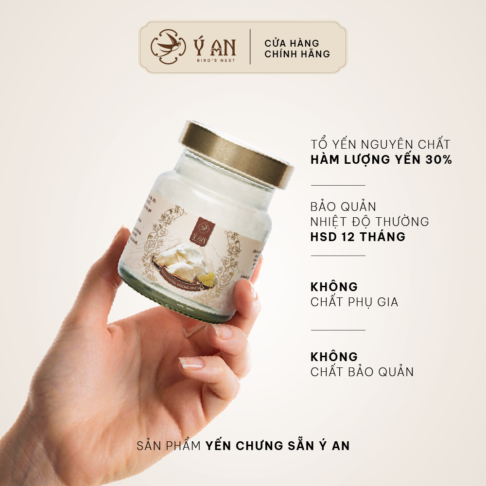Yến chưng sẵn đường phèn Ý An thơm ngon bổ dưỡng hũ 70ml