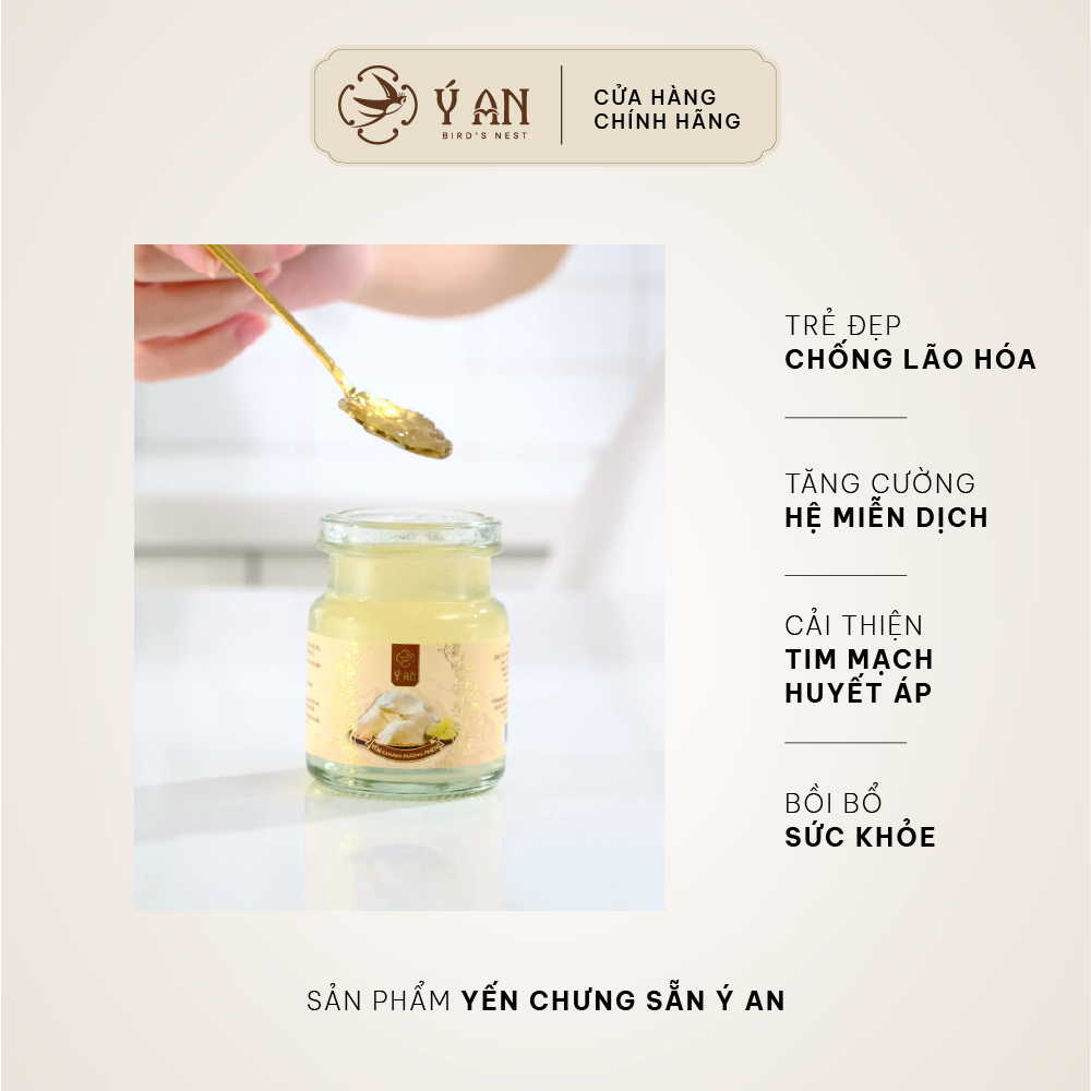 Yến chưng sẵn đường phèn Ý An thơm ngon bổ dưỡng hũ 70ml