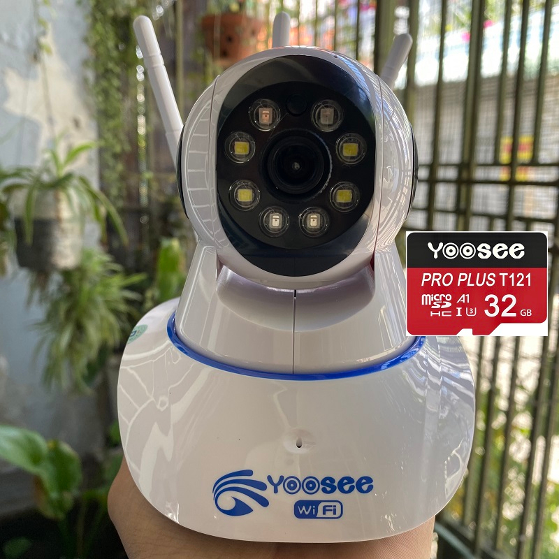 Camera Yoosee 3 râu 8 LED HD1080 kèm thẻ xịn YOOSEE/MIXIE 32G