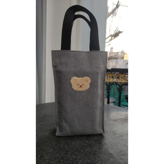 túi nút hít đựng bình giữ nhiệt hình gấu dễ thương - cao 25cm x ngang 15cm x rộng 6cm