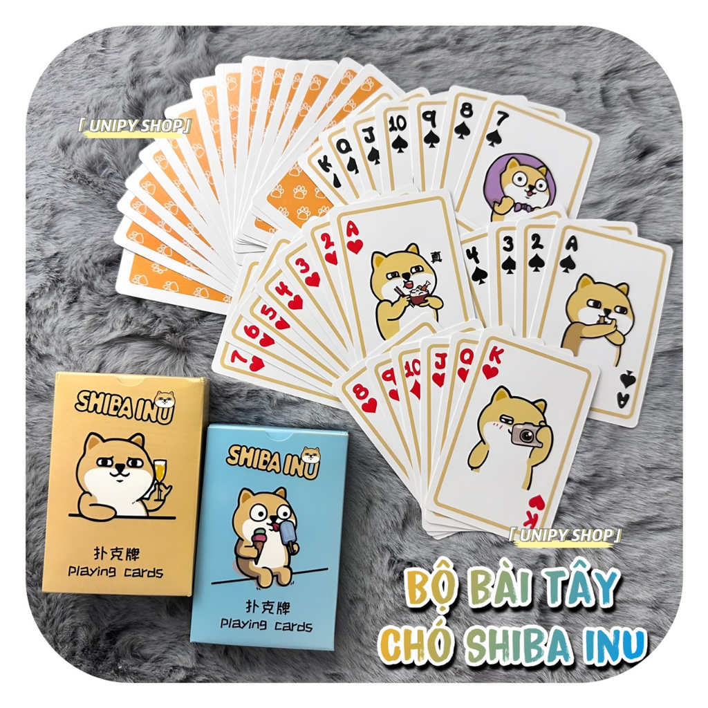 Bộ Bài Tây Chó SHIBA 55 Lá | Thẻ Bài Sưu Tầm Đáng Yêu