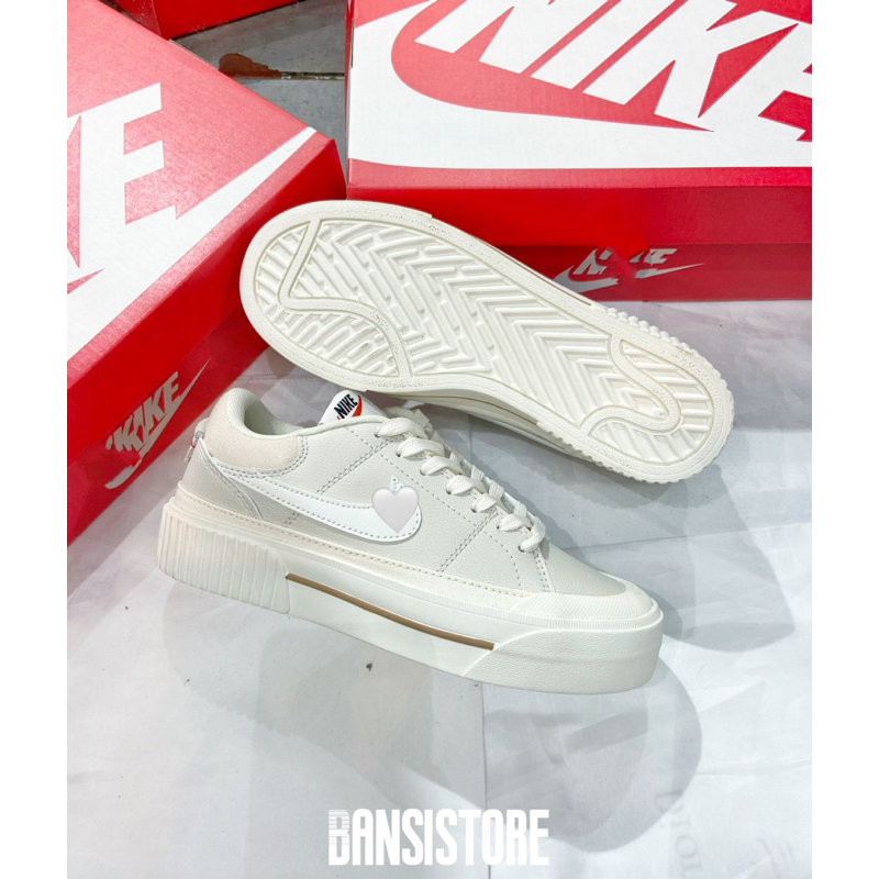 Giày Sneaker Nai Court Legacy Kem Đế Cao+ tặng kèm tất