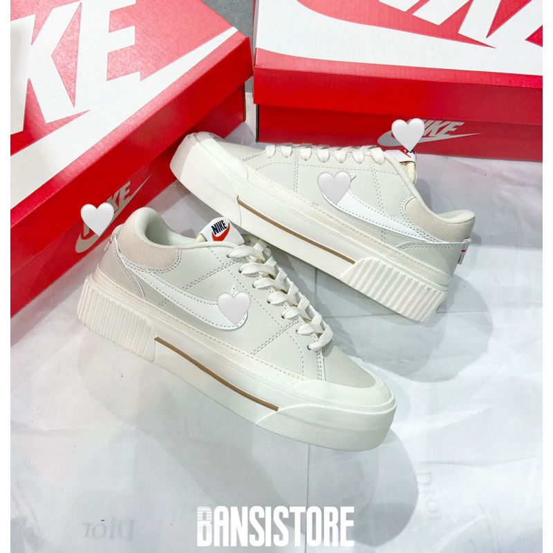 Giày Sneaker Nai Court Legacy Kem Đế Cao+ tặng kèm tất
