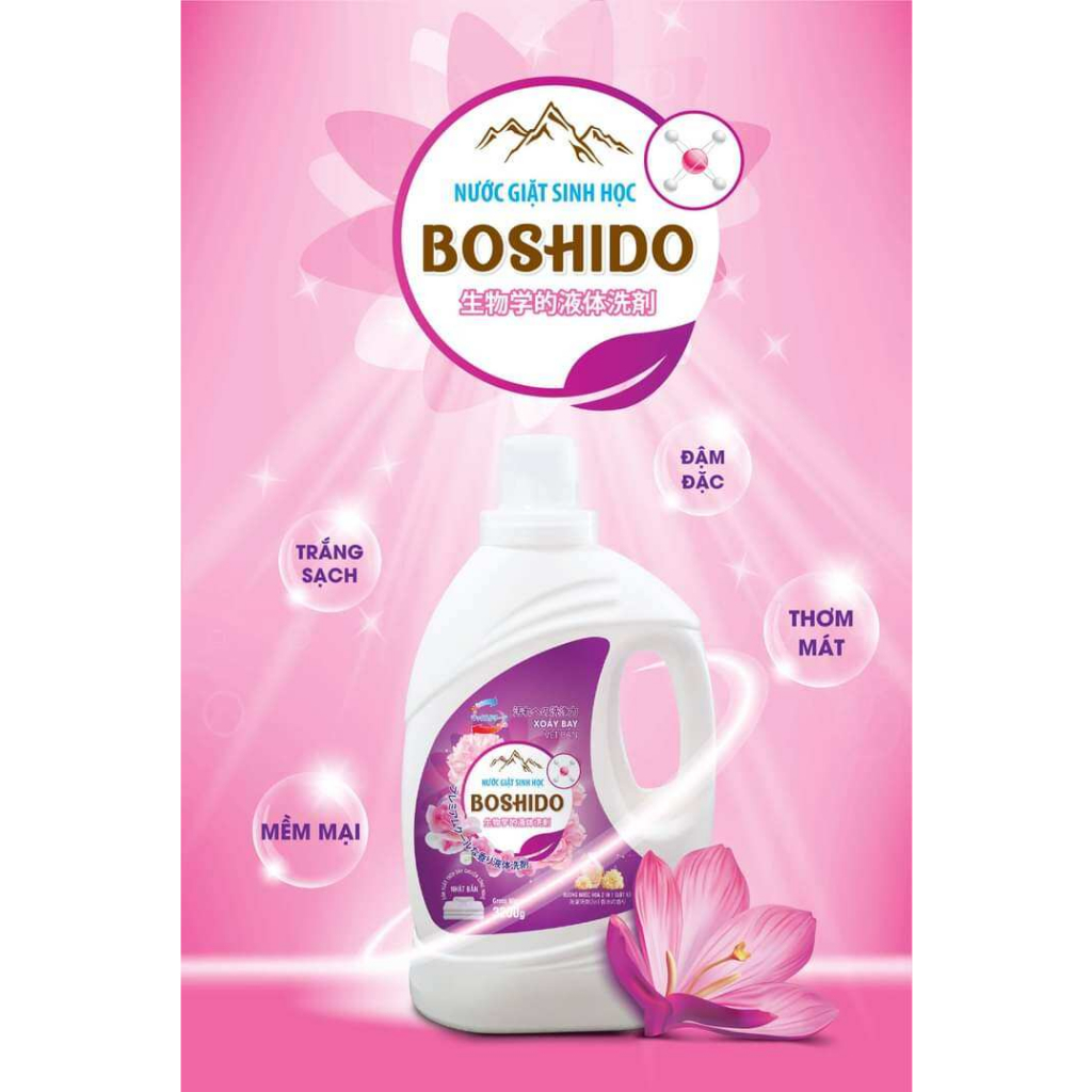 Nước Giặt sinh học Boshido Nhật Bản/ Giặt sạch sâu, lưu hương nước hoa