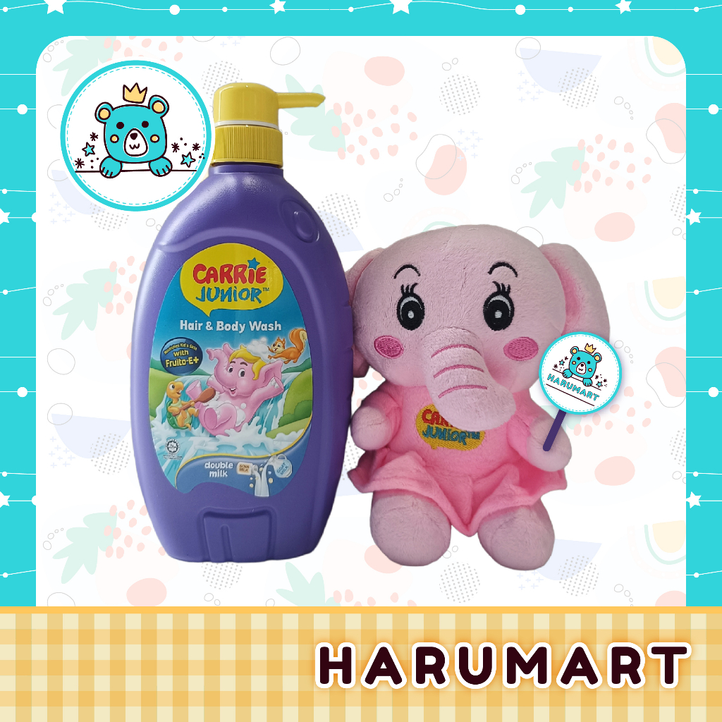 Sữa tắm gội Carrie Junior 700g hương Grapeberry/Cherry/Tinh chất sữa cho bé từ 2 tuổi