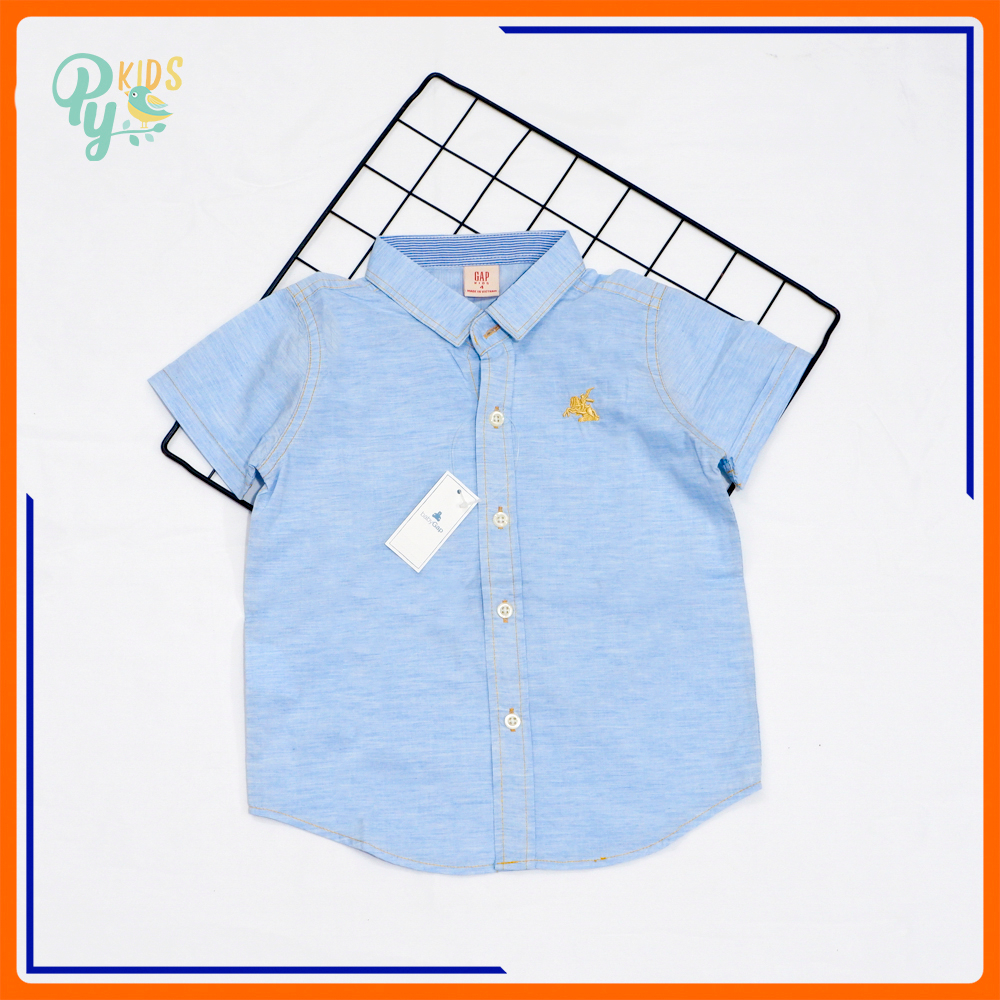 Áo sơmi xuất khẩu tay ngắn cho bé trai 8-26 kg