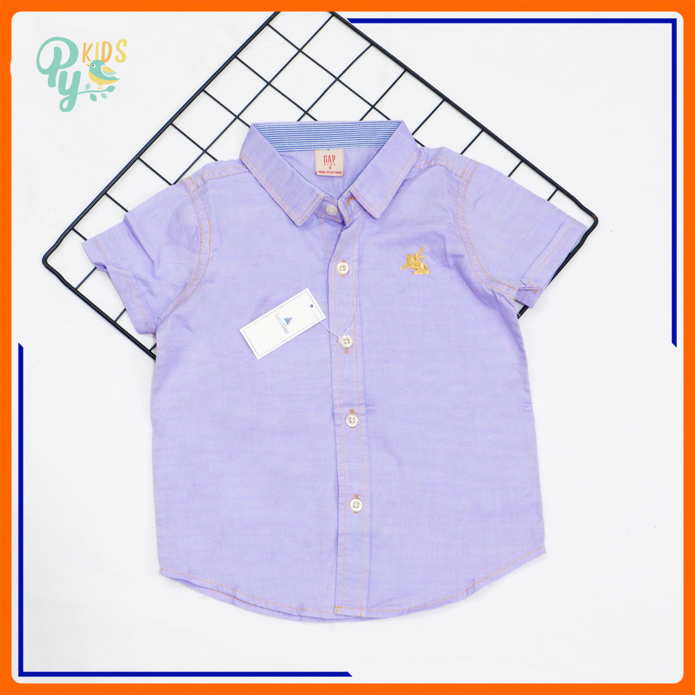 Áo sơmi xuất khẩu tay ngắn cho bé trai 8-26 kg