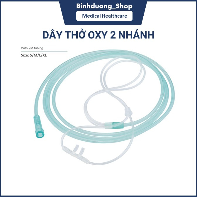 Dây thở oxy 2 nhánh Greetmed đủ size dùng cho người lớn, trẻ em