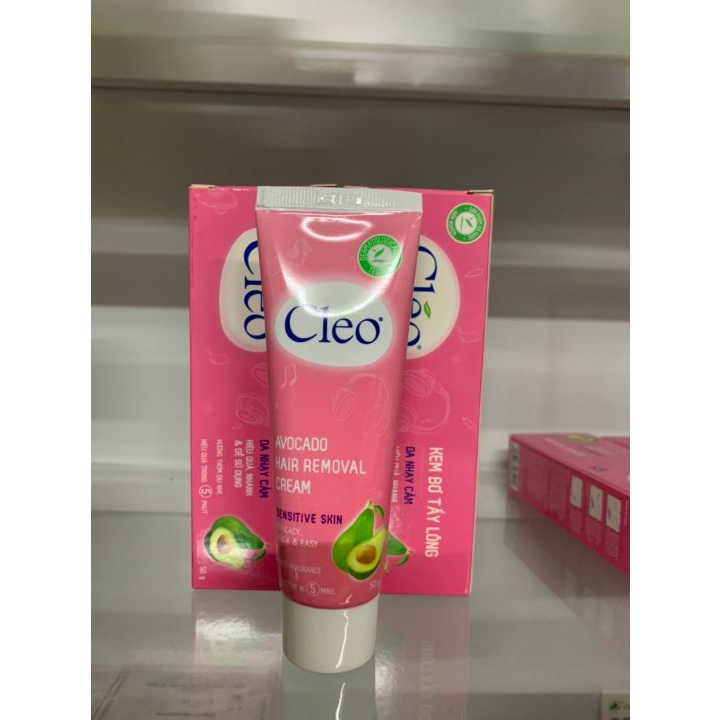 Kem Tẩy Lông Dành Cho Da Nhạy Cảm Cleo Avocado Hair Removal Cream Sensitive Skin 25g,50g