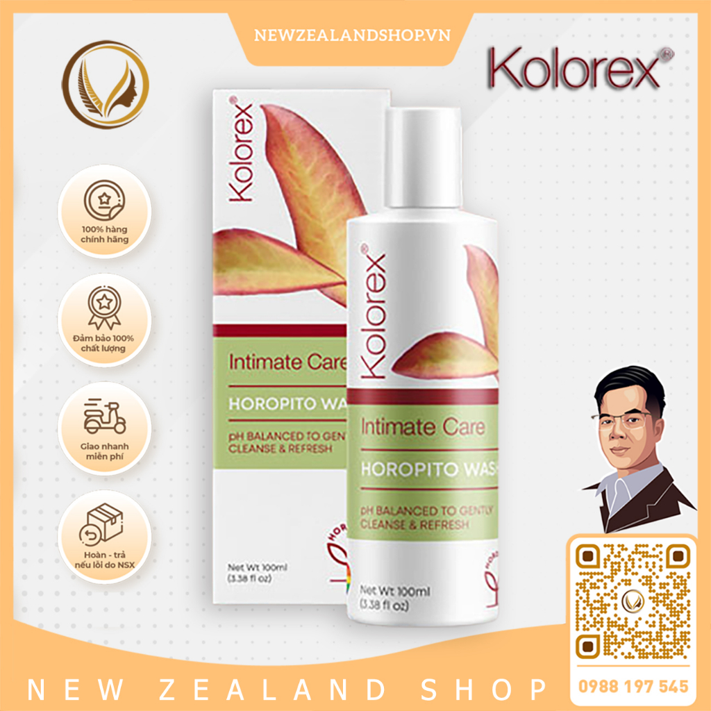 Gel dung dịch vệ sinh phụ nữ Kolorex Intimate Care Horopito Wash (100ml)