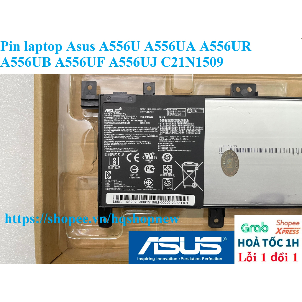 ⚡️ Pin laptop Asus A556U A556UA A556UR A556UB A556UF A556UJ C21N1509