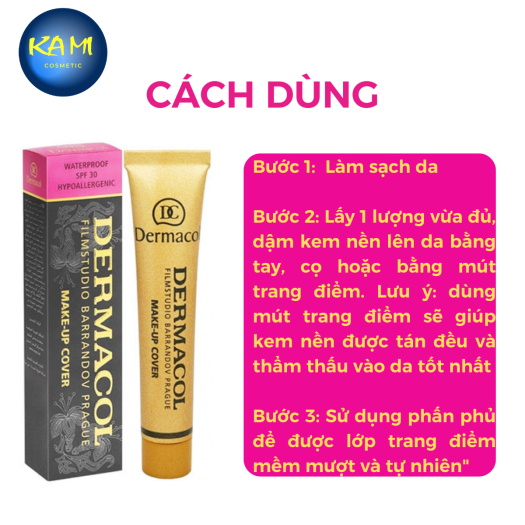 Kem Nền Che Khuyết Điểm,  Dermacol Make up Cover 30g