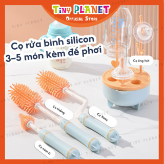 Cọ rửa bình silicon 3 Chi tiết & 5 chi tiết cọ bình, cọ núm ti và cọ ống