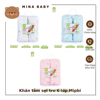 Khăn xô tắm sợi tre 6 lớp Mipbi
