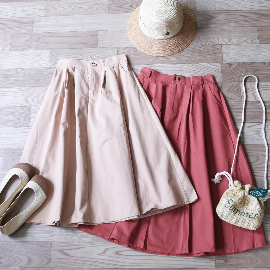 CHÂN VÁY MIDI THÔ XÒE