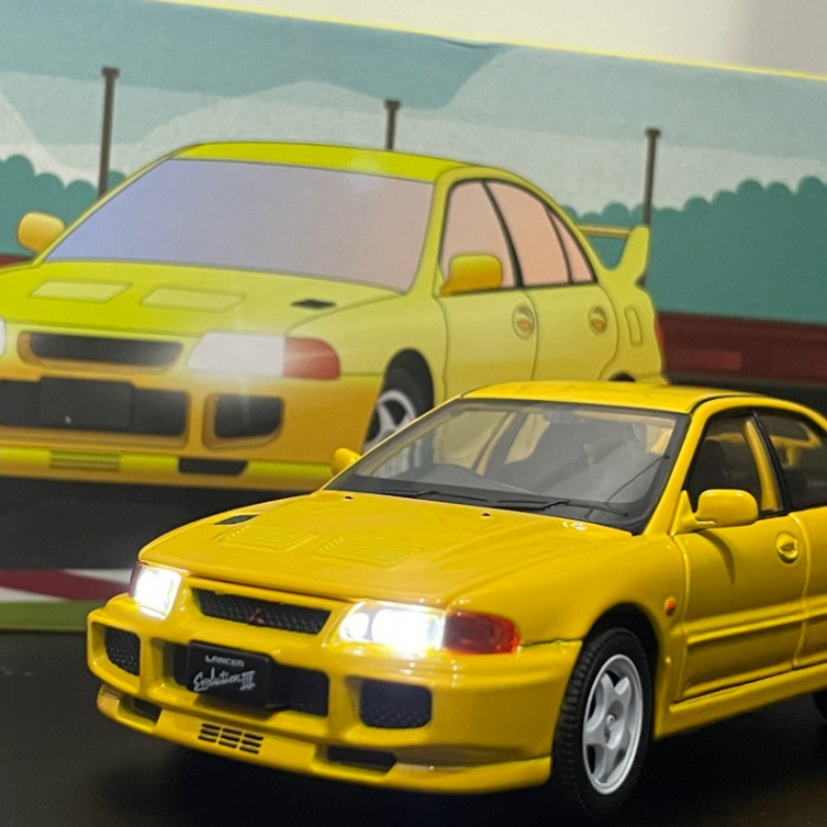 Mitsubishi Lancer Evolution III (1995) JKM (Jackiekim) 1:32 Diecast Model Car, xe mô hình sưu tập, p