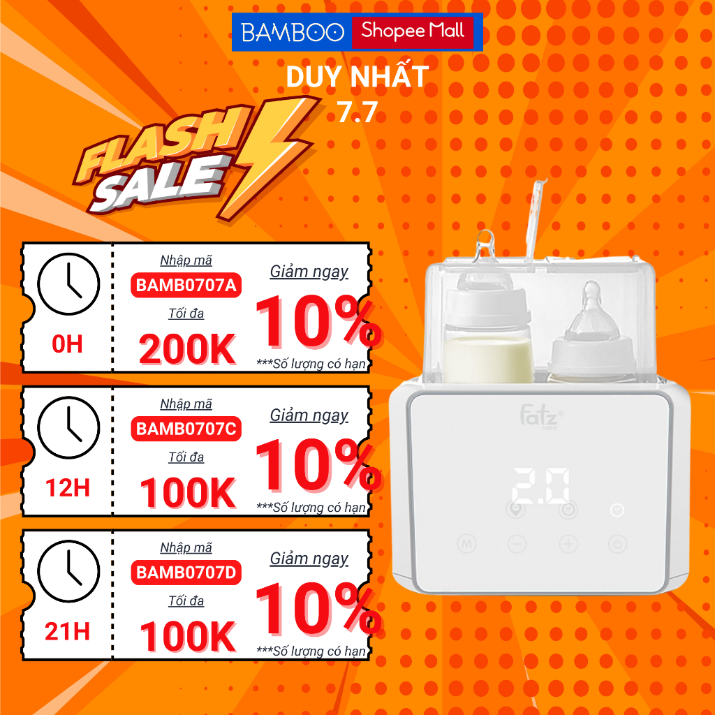 Máy hâm sữa tiệt trùng FATZ BABY Duo 3 FB3093VN
