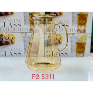 Bình nước thủy tinh cao cấp ánh vàng chịu nhiệt 1,8 lít