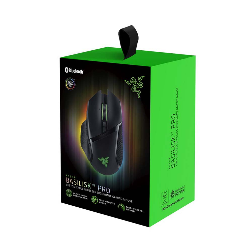 Chuột Razer Basilisk V3 Pro không dây 2.4Ghz & bluetooth 5.0 | Tặng Kê Tay Công Thái Học