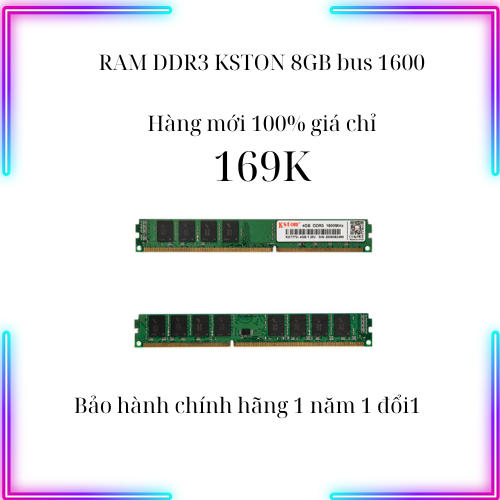 RAM DDR3 8GB 1600Mhz 1.2V EEKOO, Ram PC3 8GB 12800 - New Bảo Hành 36 Tháng