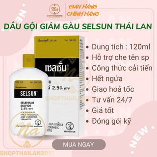 01 Dầu Gội SELSUN Giảm Gàu Hàng Tốt 120ml Thái Lan Chính Hãng