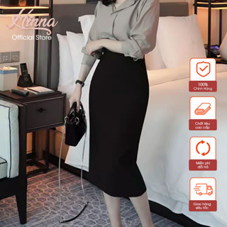 Chân váy bút chì, chân váy công sở dáng dài xẻ tà sau chất vải UMI hàn ôm eo cực thích - TOTOSa