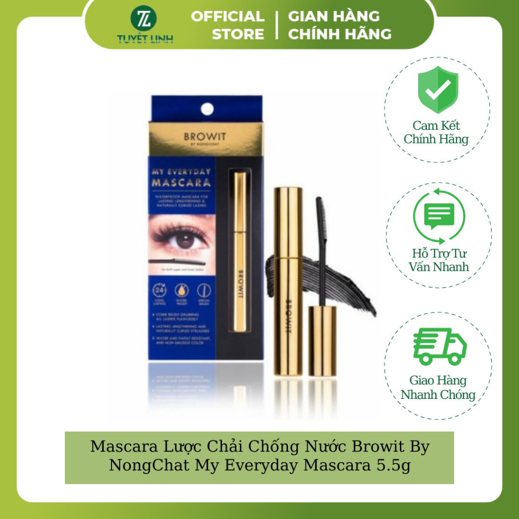 Mascara Lược Chải Chống Thấm Nước Siêu Đẳng Browit By NongChat My Everyday Mascara 5.5g