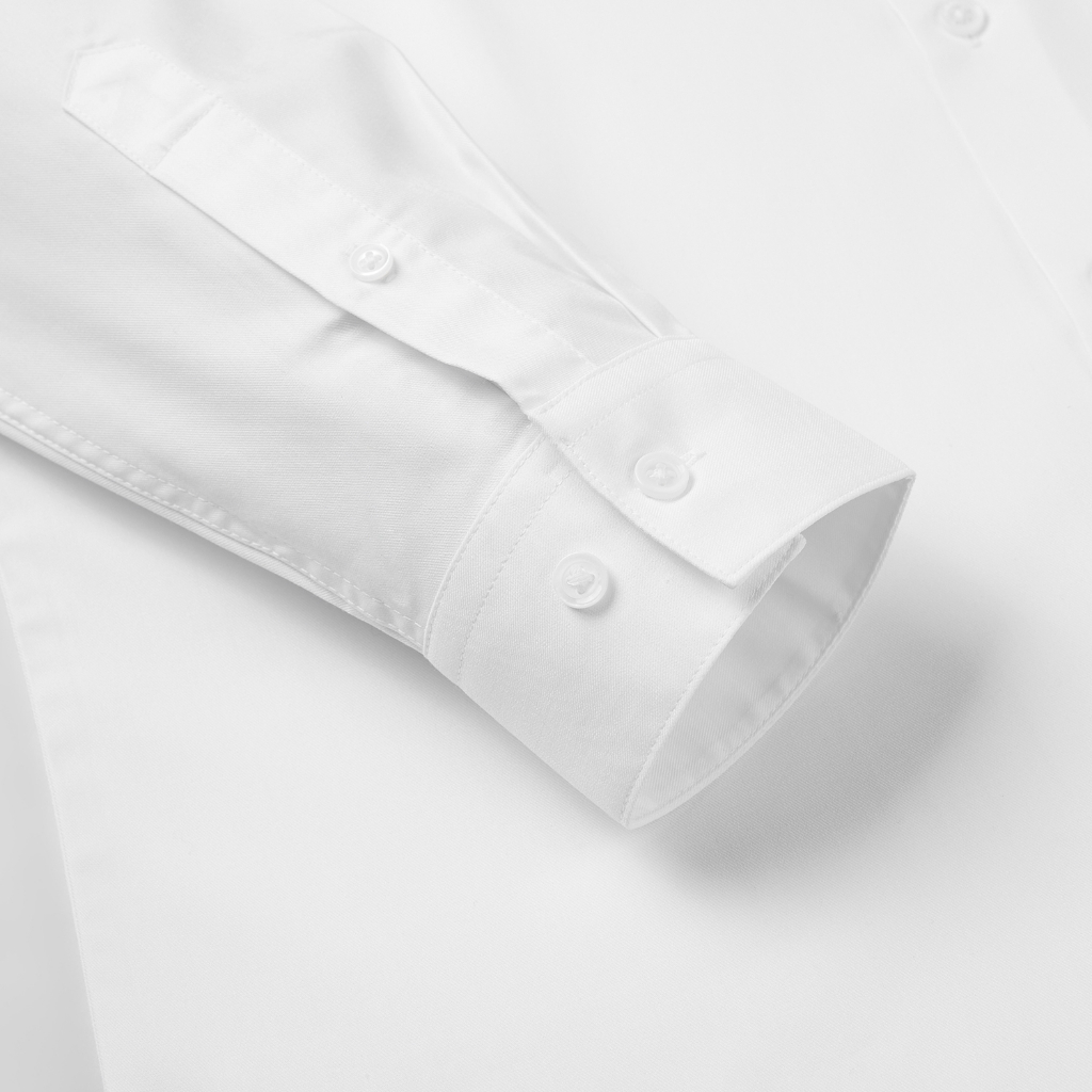 HLA - Áo sơ mi nam dài tay công sở co giãn thoải mái Micro-elastic solid color classic long-sleeved Shirt