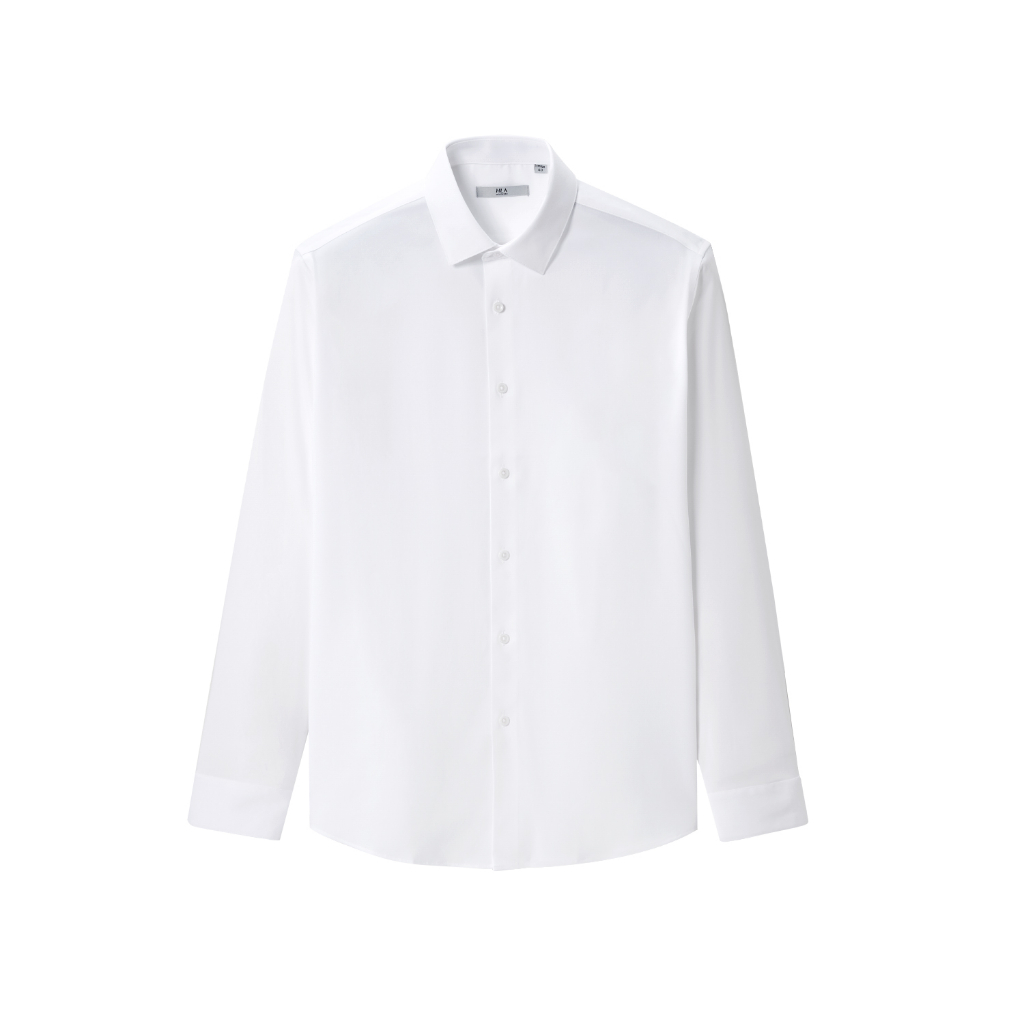 HLA - Áo sơ mi nam dài tay công sở màu trơn cotton thoáng mát mềm mại Formal cotton long-sleeved Shirt