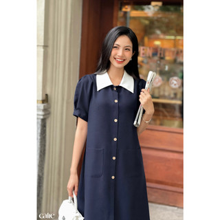 Váy dáng suông phối cổ đức basic CALIE VS050