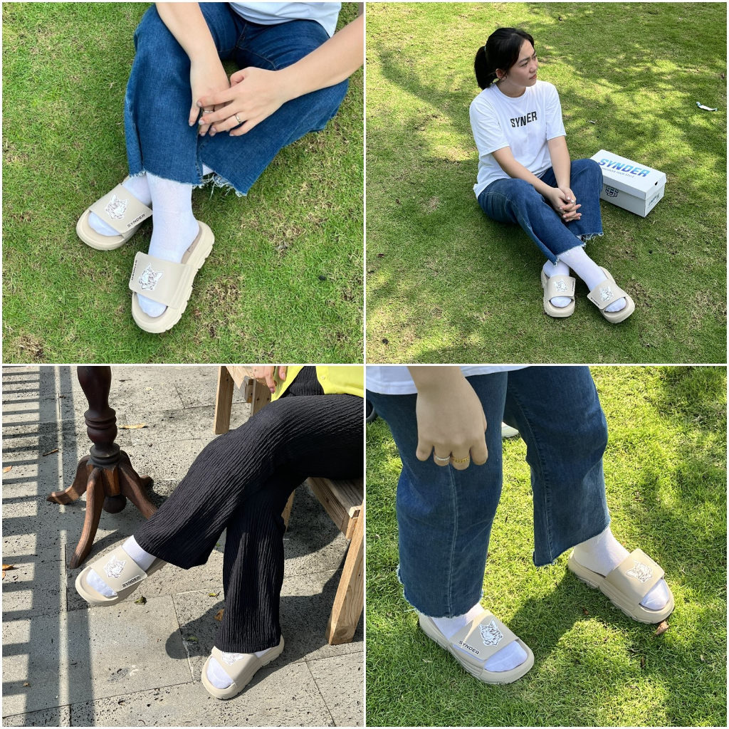 Dép Nam Nữ SYNDER CAT Trendy Êm Chân Logo In Nổi 3D
