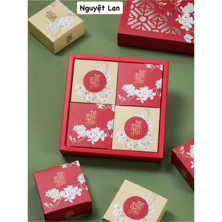 Hộp đựng 4 bánh trung thu 2023 - nguyệt lan