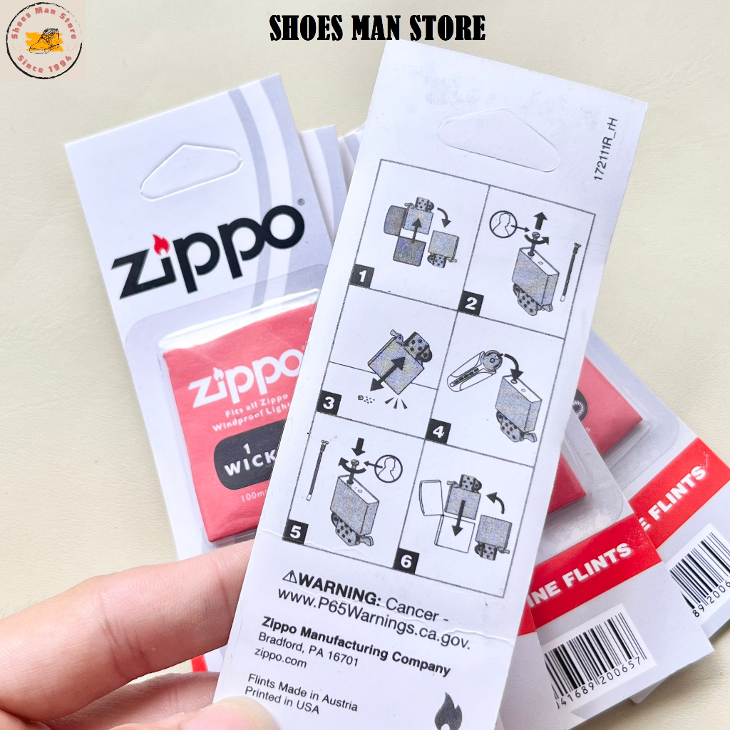 Tim Zippo Loại Thường, Bấc Zippo Loại Thường