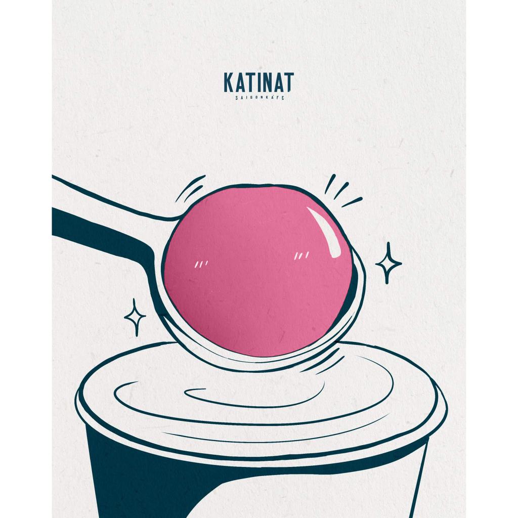 Cheese Ball Katinat - màu Cam - Hồng - Tím  Phô Mai Viên