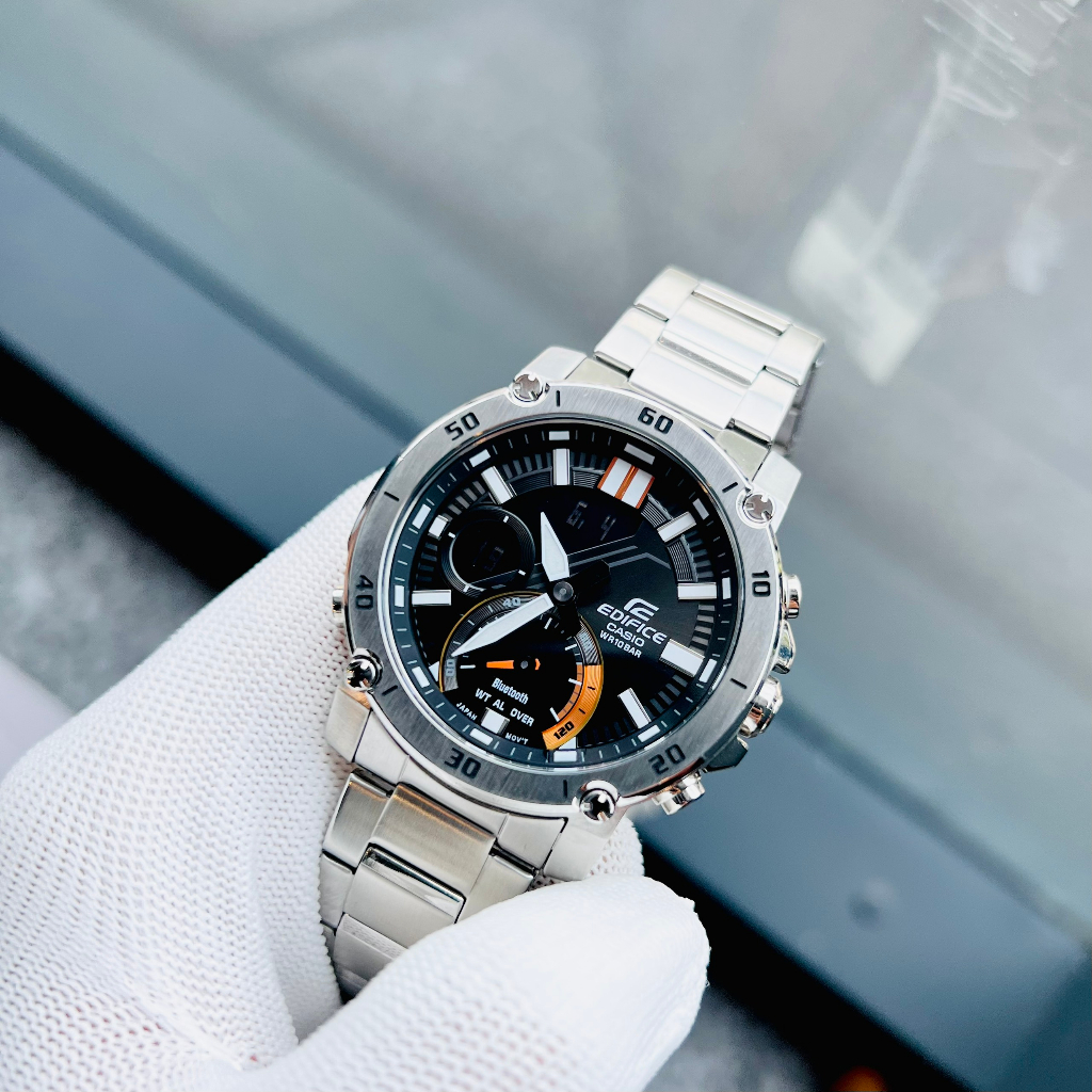 Đồng Hồ Nam Casio Edifice ECB-20D-1A Dây Kim Loại - Kết Nối Điện Thoại Chính Hãng