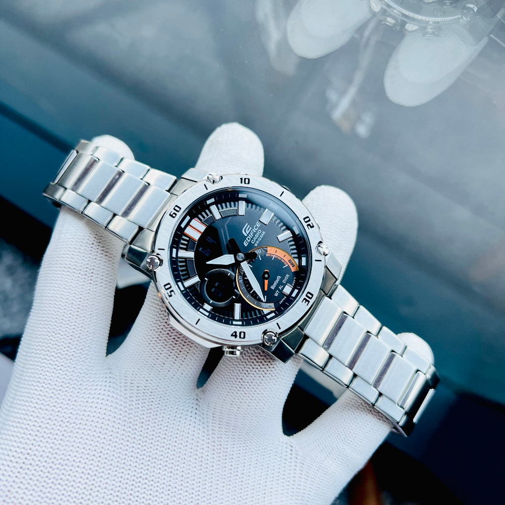 Đồng Hồ Nam Casio Edifice ECB-20D-1A Dây Kim Loại - Kết Nối Điện Thoại Chính Hãng