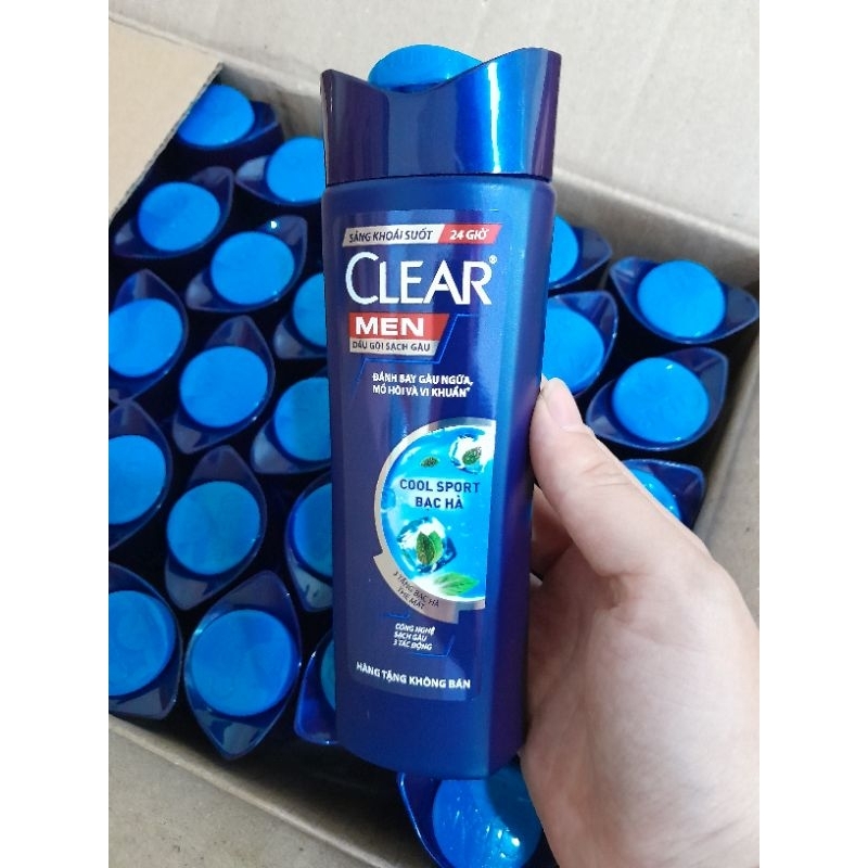 combo 2 chai dầu gội clear men bạc hà 140g