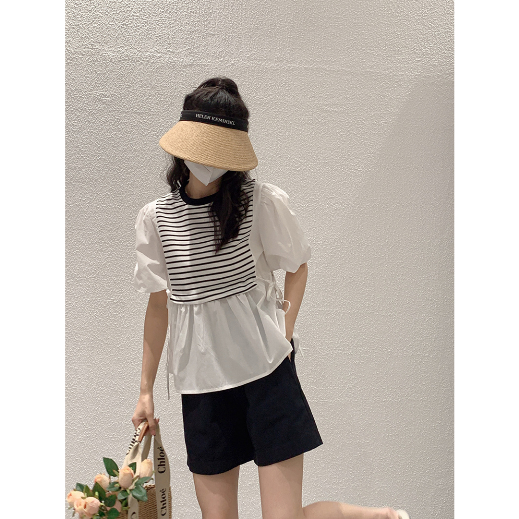 Áo kiểu nữ Baby doll Tay bồng Hàn Quốc Áo nữ kiểu Bánh bèo Tay phồng Form rộng Ulzzang Thời trang
