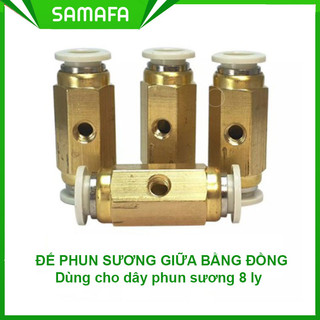 Đế béc phun sương đồng thau nối dây phun sương 8mm