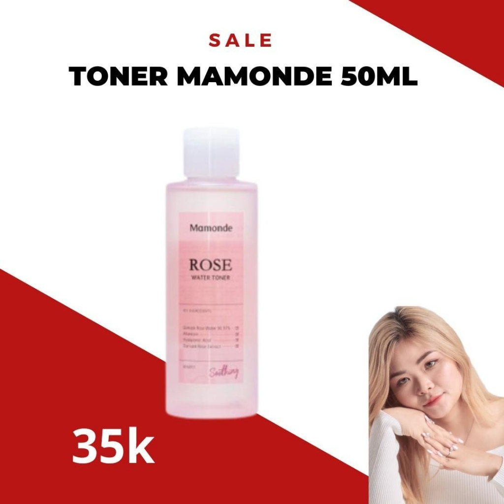 (50ml) Toner- Nước Hoa Hồng Không Cồn Dưỡng Ẩm Mamonde Rose Water Toner