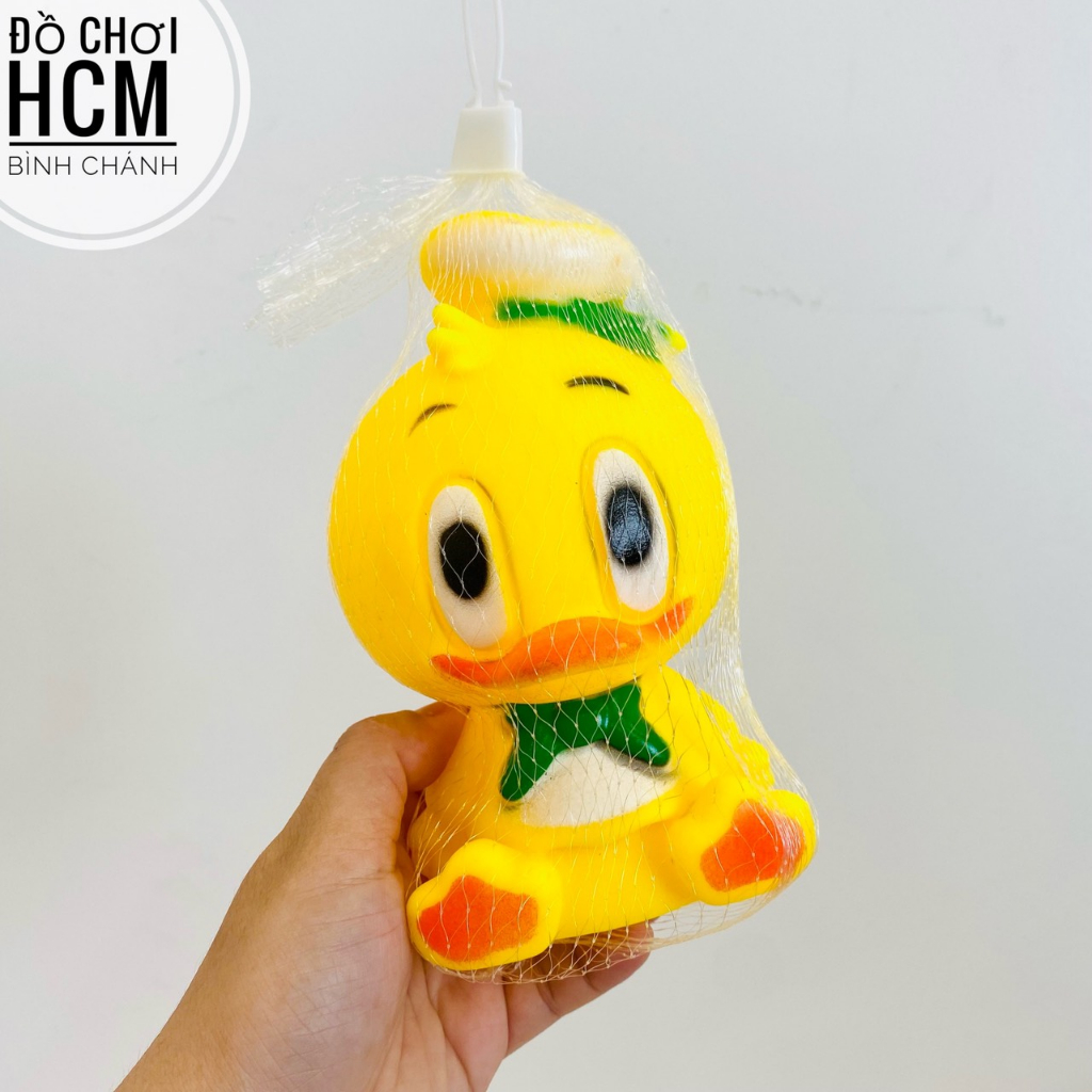Đồ chơi thú bóp kêu chíp chíp hình Doremon, Vịt vàng cho bé cầm tay, bóp mềm giảm căng thẳng, xả stress