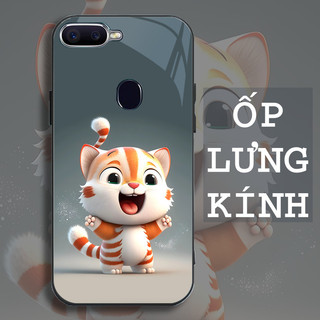 Ốp Lưng OPPO A12, A7, A5S, F9 Mặt kính cường lực, cao cấp Họa tiết 12 CON GIÁP NGỘ NGHĨNH