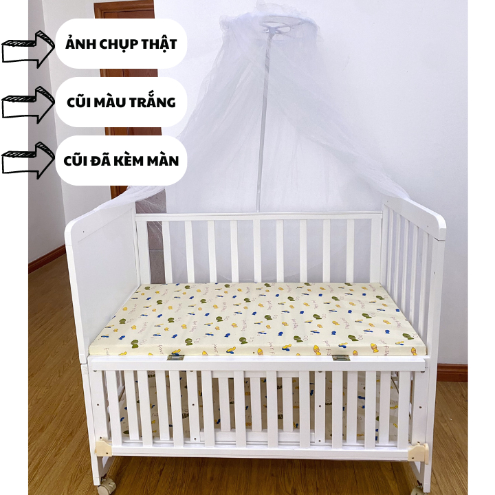 Cũi Em Bé Kích Thước 105x60cm  Chức Năng 6in1- Kiwi.baby.shop