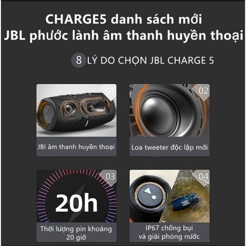 Loa Bluetooth JBL Charge 4 - 5