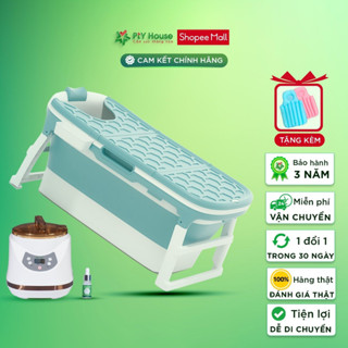 Compo Bồn Tắm Gấp Gọn PTY HOUSE, Kích Thước 117cm Và Máy Xông Hơi Cao Cấp, Tắm Xông Hơi Thư Giãn - Bảo Hành 3 Năm