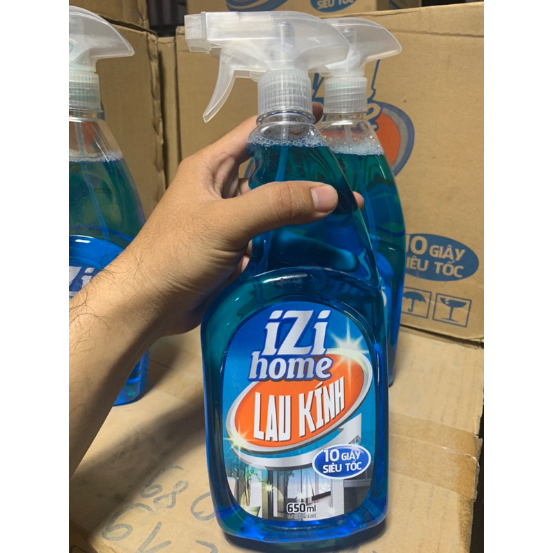 Nước lau kính IZI HOME chai 650ml siêu sạch