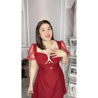 ĐẦM XỐP PHỐI LƯỚI ĐÍNH HẠT BIGSIZE 1548