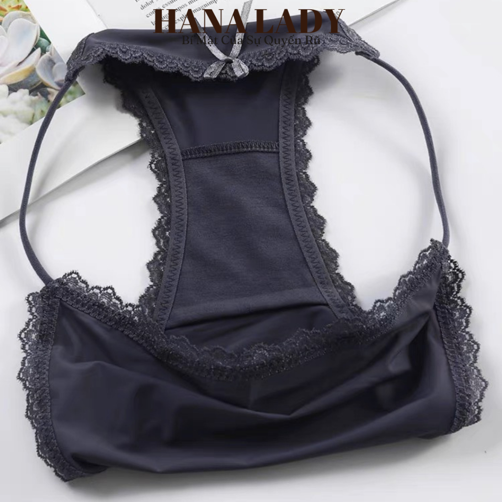 Quần lót quyến rũ - Quần chip dây thun cotton phối ren cao cấp LK097