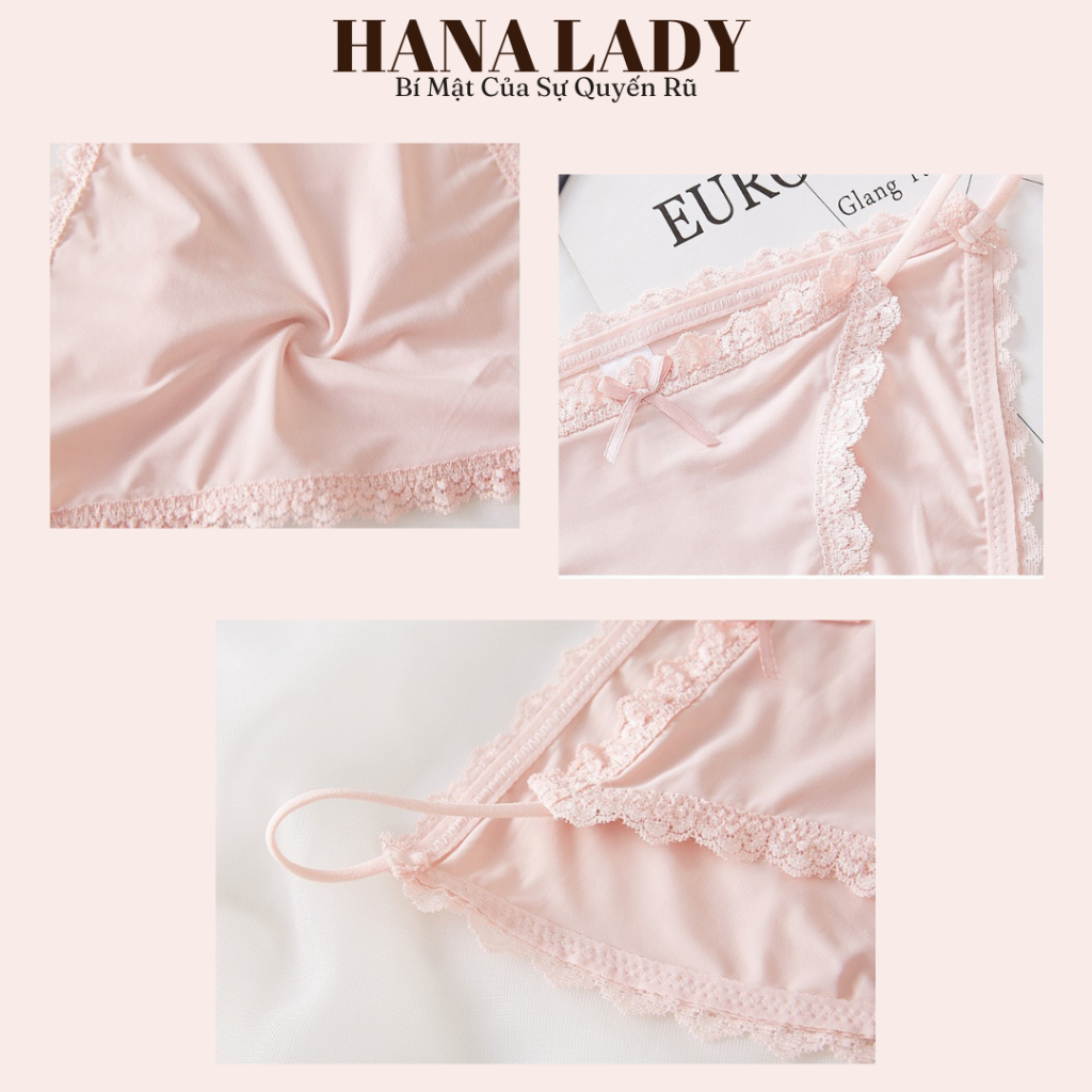 Quần lót quyến rũ - Quần chip dây thun cotton phối ren cao cấp LK097