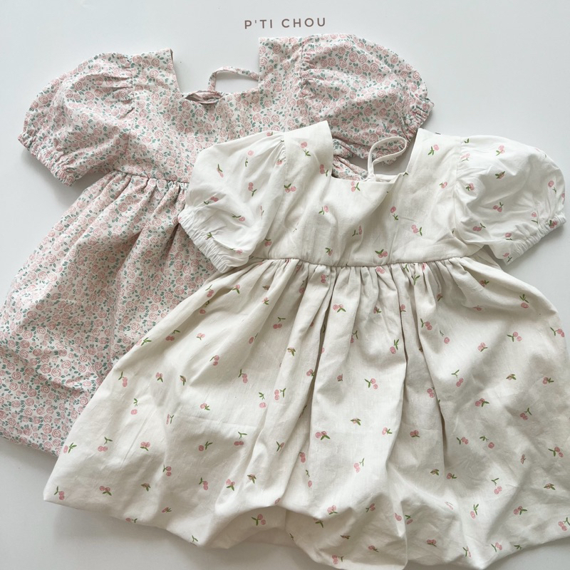 Jelly dress Váy bé gái babydoll thiết kế chân phồng dễ thương